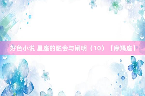 好色小说 星座的融会与阐明（10）【摩羯座】