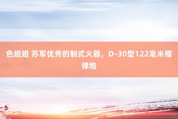 色姐姐 苏军优秀的制式火器，D-30型122毫米榴弹炮