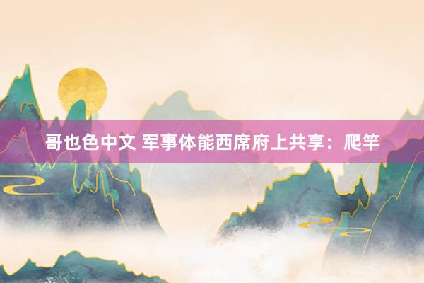 哥也色中文 军事体能西席府上共享：爬竿
